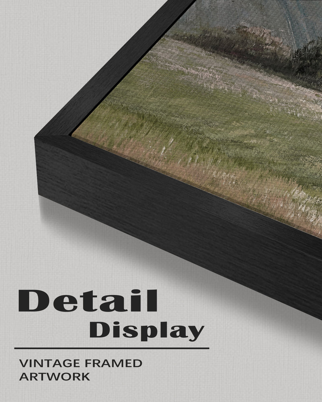 Drsoum Vintage Landscape 16x24in Black Framed Wall Art Mountain Range Retro Classic Farmhouse Paints Rustic