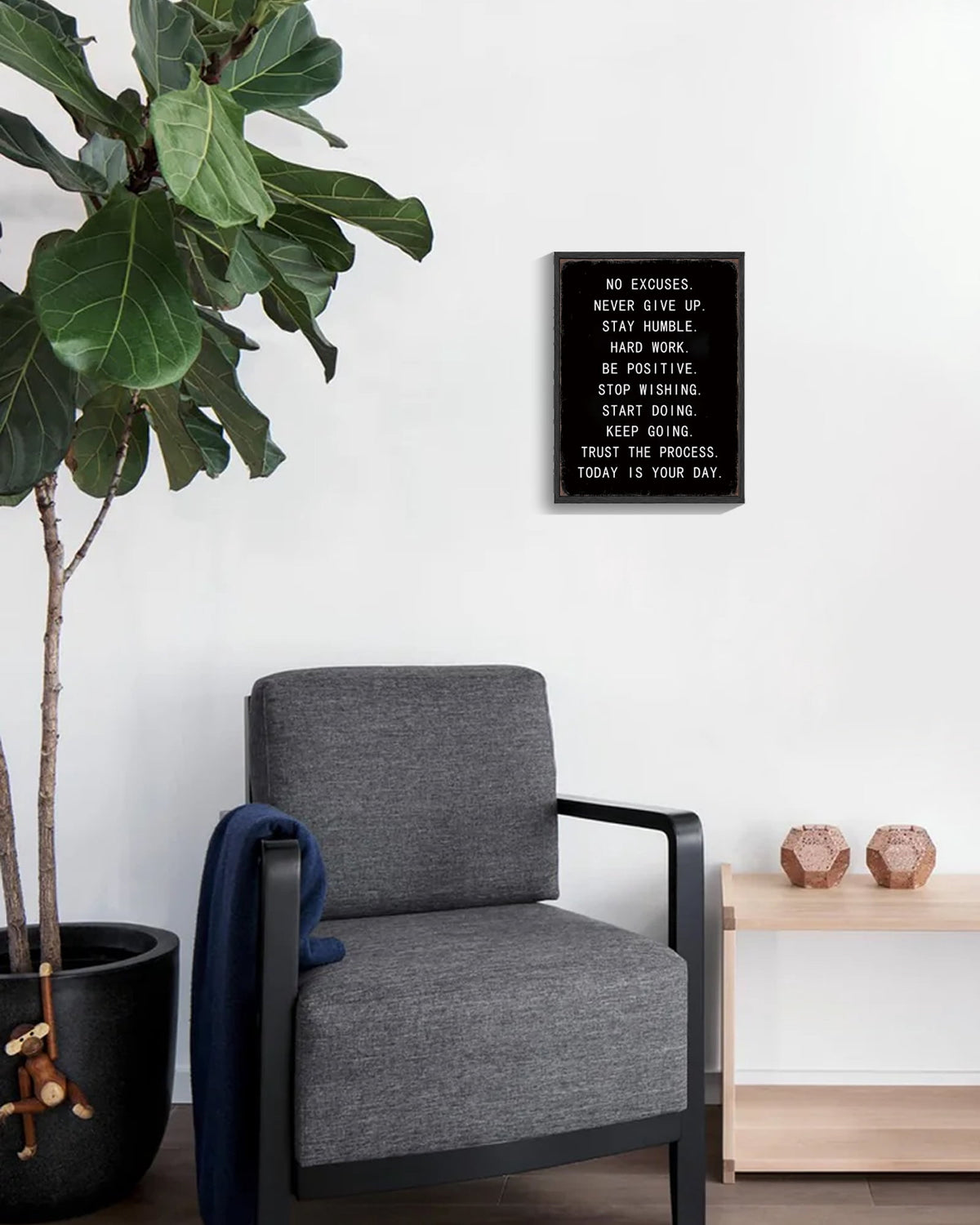 Motivational 11x14in Black Framed Wall Decor Never Give Up Inspirational Quote Sayings Office Home Decor Prints Art Encouraging Be Positive Posters