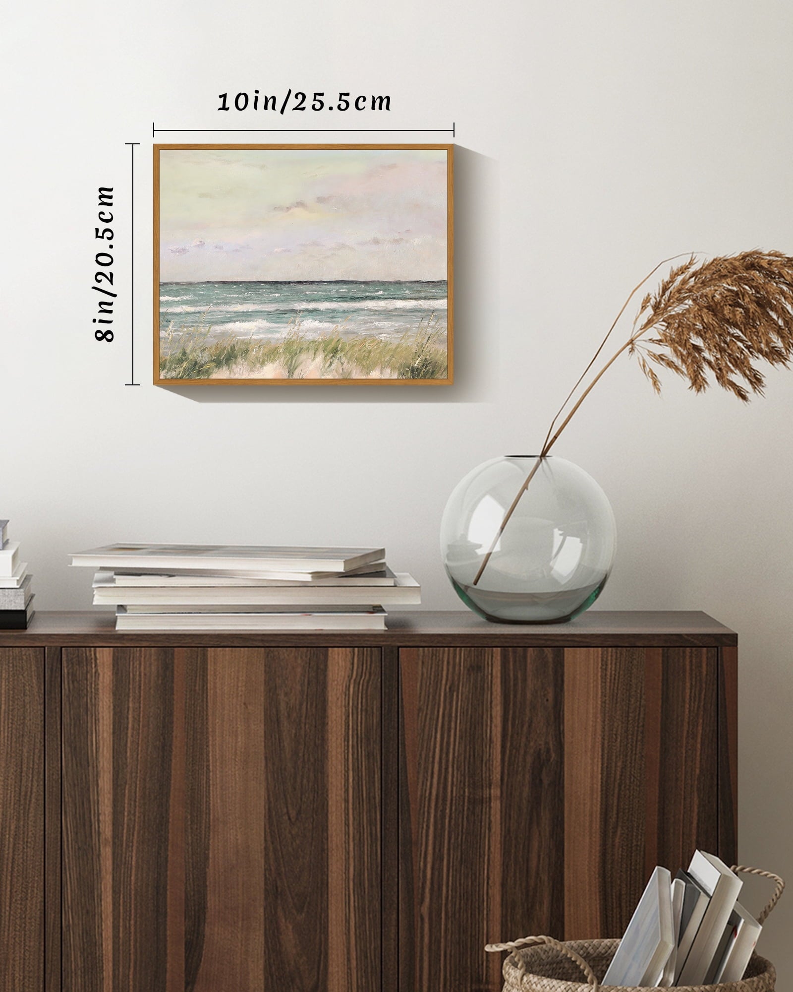 Drsoum Landscape Sea Coast Wall Art Coastal Classic Wall Prints Modern Farmhouse Kitchen Bathroom Office Decor - 8x10in Nature Framed