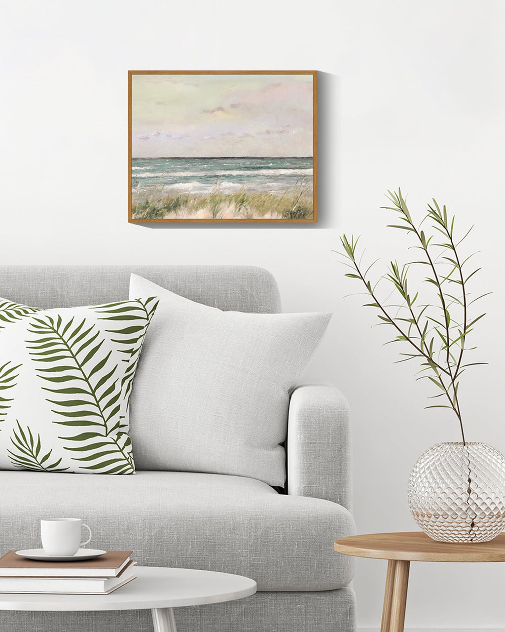Drsoum Landscape Sea Coast Wall Art Coastal Classic Wall Prints Modern Farmhouse Kitchen Bathroom Office Decor - 8x10in Nature Framed