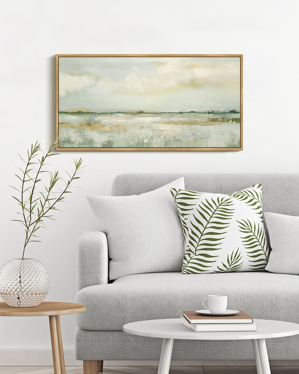 Drsoum Black Geometry Wall Art Abstract Modern Minimalist Artwork 8x16in Natural Framed