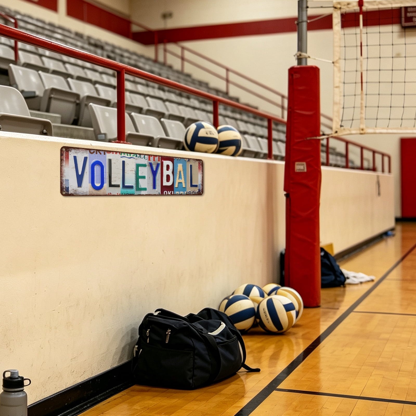 Drsoum Volleyball Metal Tin Sign 4x16 Inch Sports Room Decor