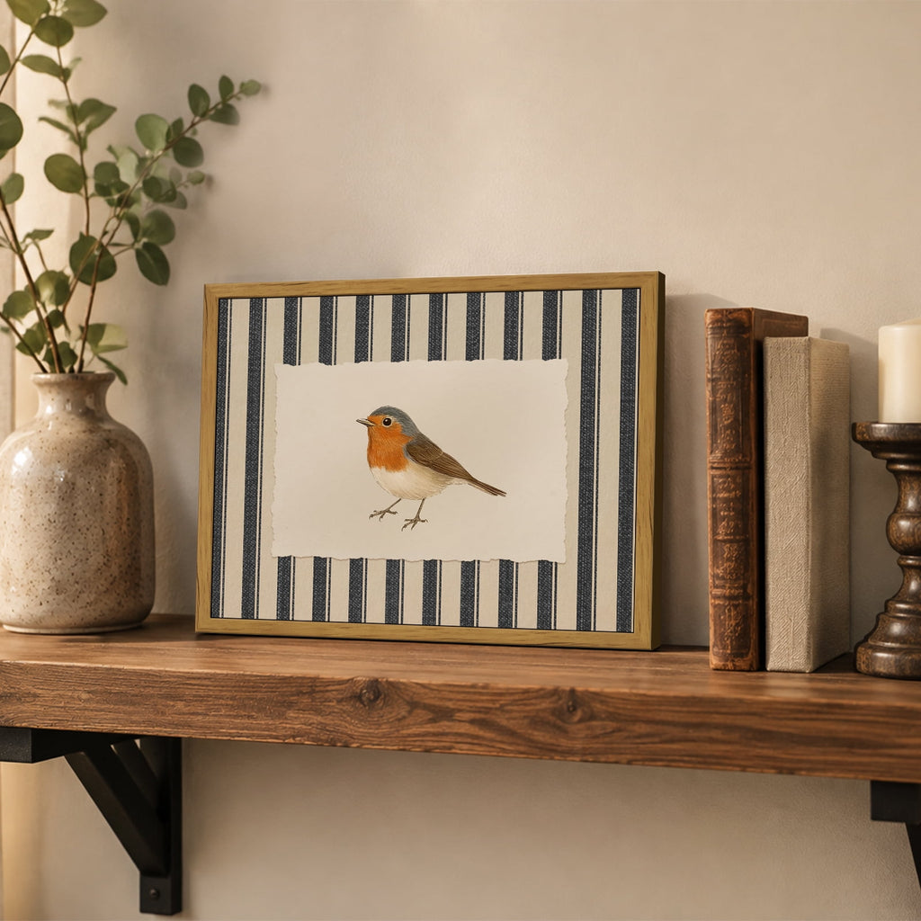 Drsoum Vintage Bird Framed Wall Art 8x10 Inch