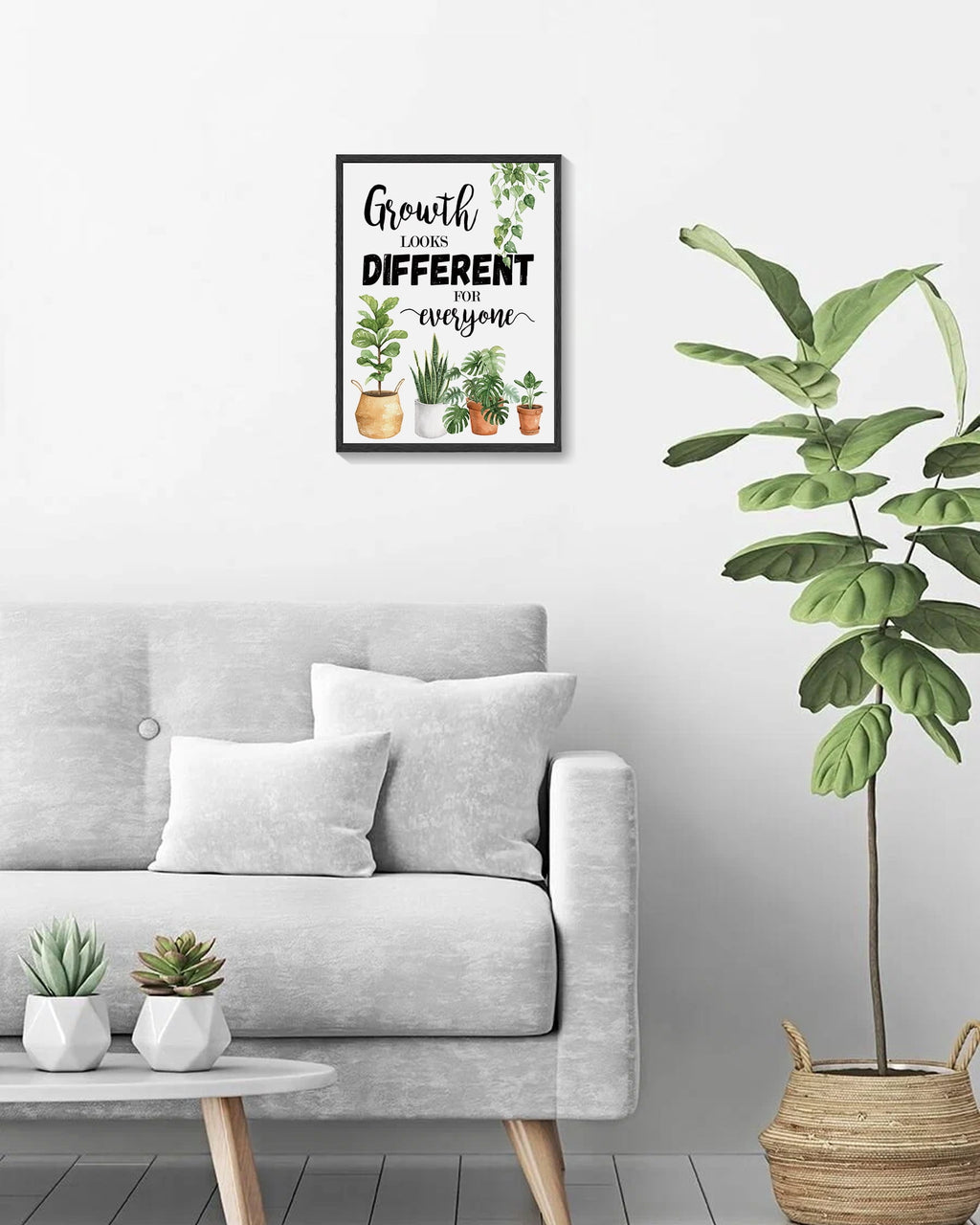 Inspirational 11x14in Black Framed Wall Art Growth Looks Different for Everyone Motivational Quote Sayings Office Home Decor Prints Encouraging Positive Posters Study