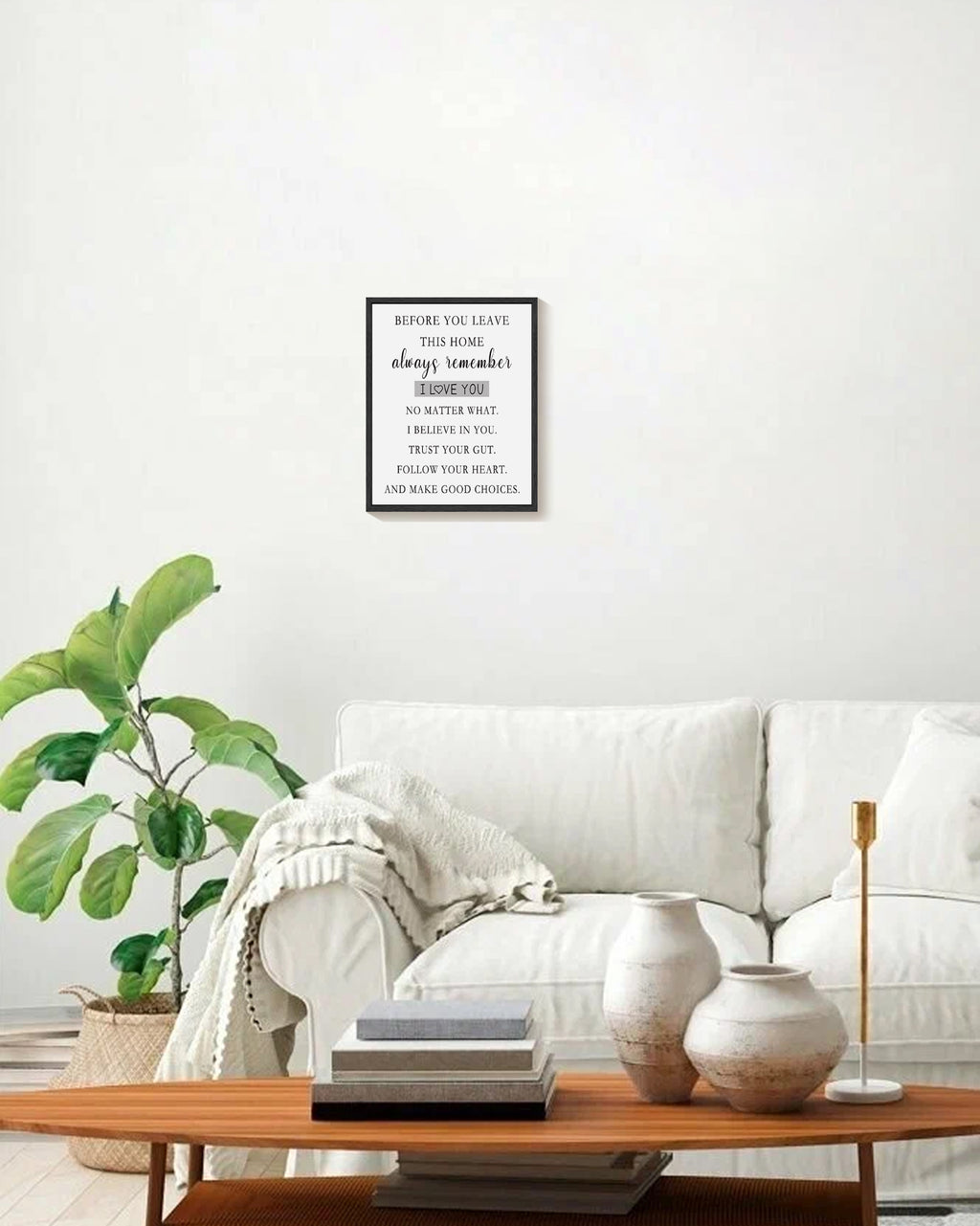 8x10in Black Framed Inspirational Canvas Wall Art Motivational Positive Quote Sayings Office Home Decor Prints Encouraging Posters Painting