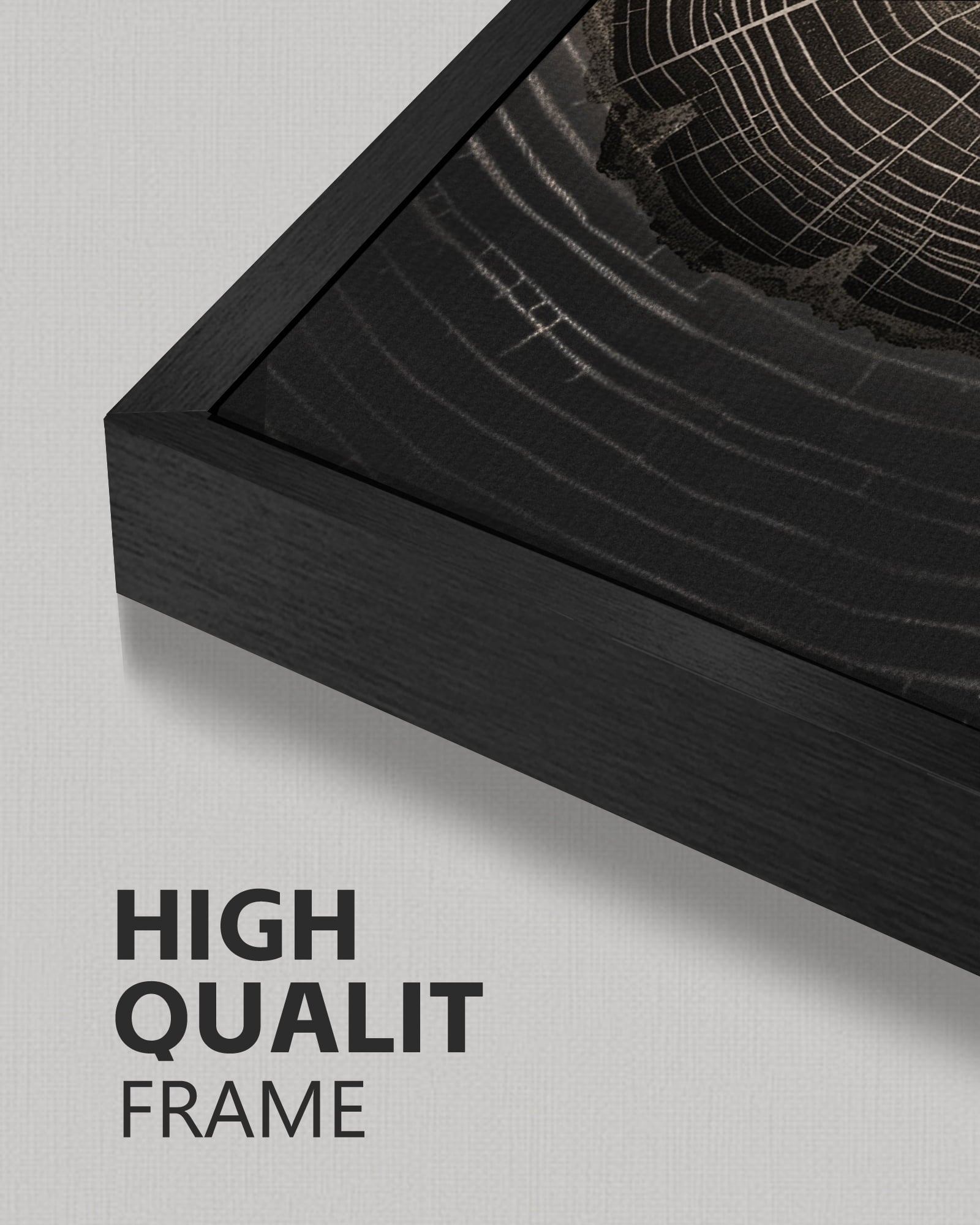 Drsoum Vintage Wood Tree Rings Wall Art Farmhouse Rustic Framed for Office Dining Room Hallway Canvas Paintings Nature Artwork 16x24in Black Framed