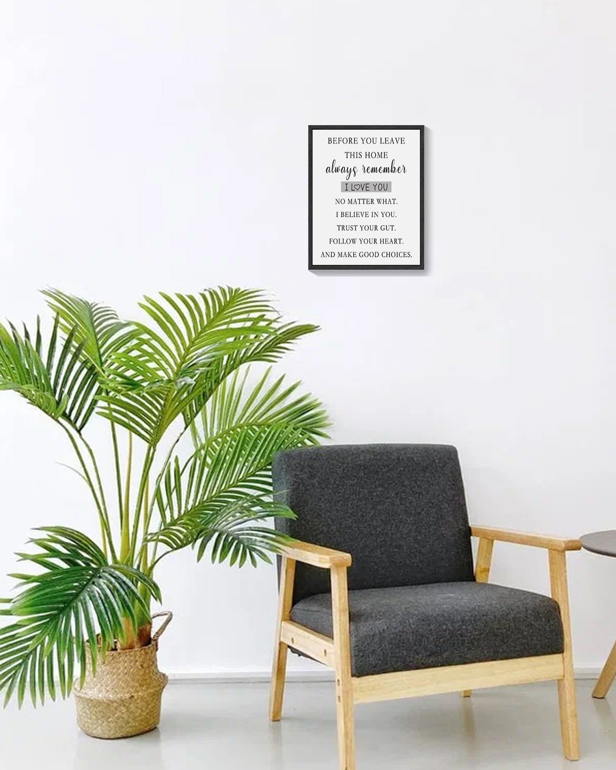 8x10in Black Framed Inspirational Canvas Wall Art Motivational Positive Quote Sayings Office Home Decor Prints Encouraging Posters Painting