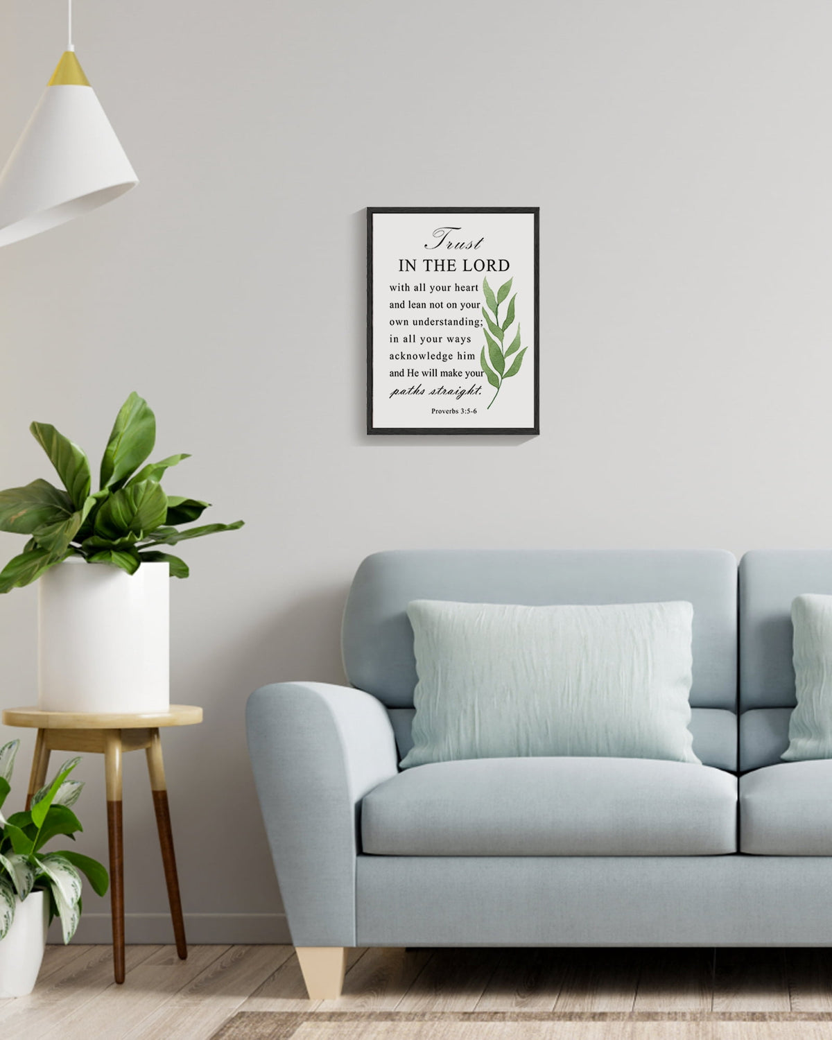 Inspirational 11x14in Black Framed Wall Art Motivational Proverbs Trust Quote Sayings Office Home Decor Canvas Prints Encouraging Positive Posters Painting