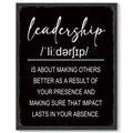 8x10in Black Framed Inspirational Leadership Wall Art Motivational Positive Quote Sayings Office Home Decor Prints Encouraging Posters Painting
