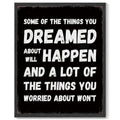 8x10in Black Framed Inspirational Wall Art Dreamed Will Happen Motivational Positive Quote Sayings Office Home Decor Prints Encouraging Posters Study