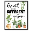 8x10in Black Framed Inspirational Wall Art Growth Looks Different for Everyone Motivational Quote Sayings Office Home Decor Prints Encouraging Positive Posters Study