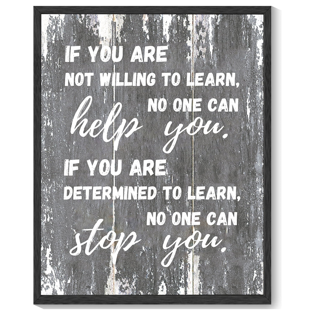 8x10in Black Framed Inspirational Wall Art if You Are Motivational Quote Sayings Office Home Decor Encouraging Positive Posters Prints
