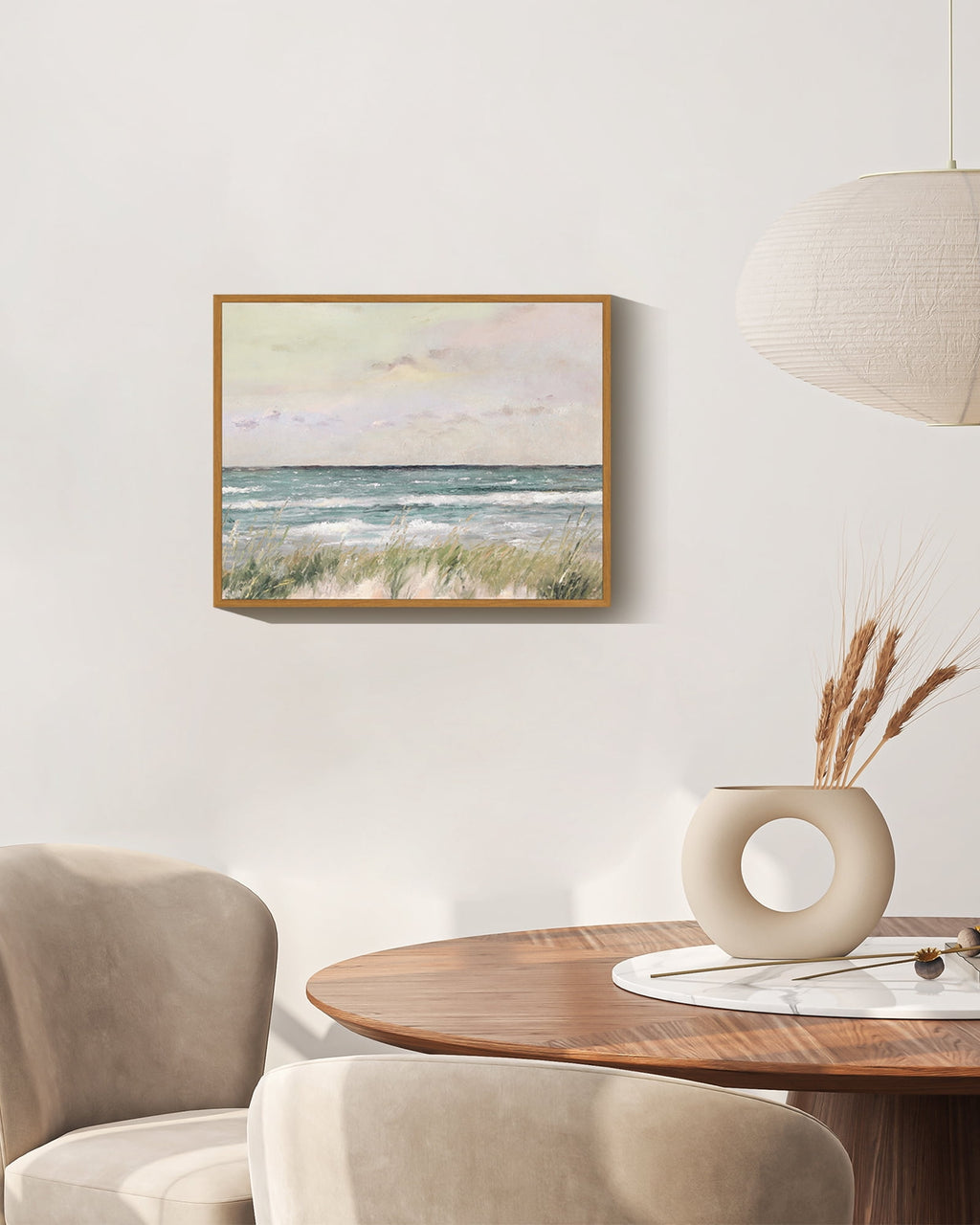 Drsoum Landscape Sea Coast Wall Art 11x14in Nature Framed Coastal Classic Wall Prints Modern Farmhouse Kitchen Bathroom Office Decor