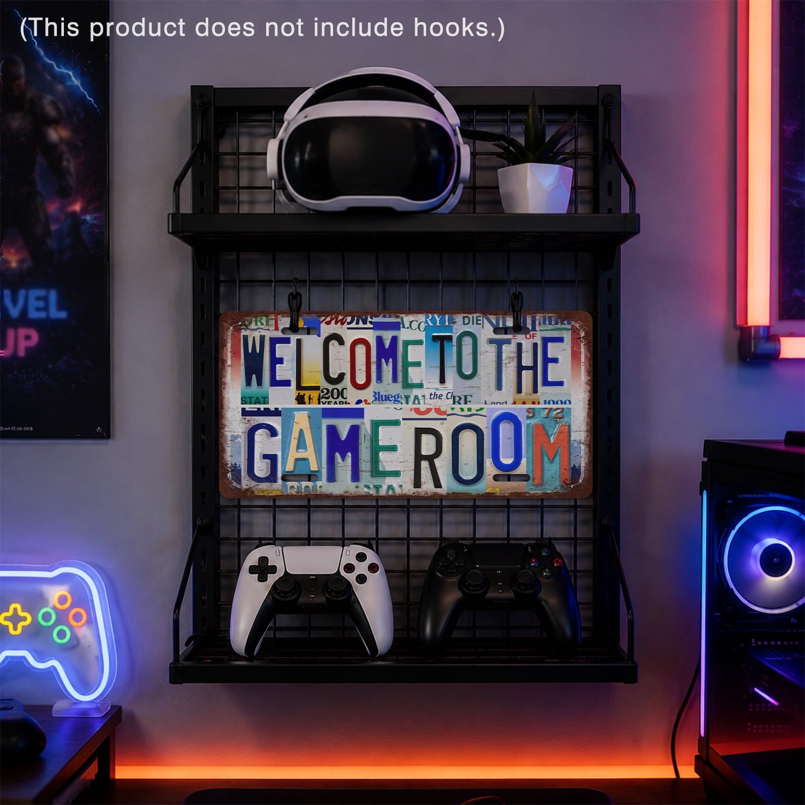 Drsoum Welcome To The Game Room Metal Tin Sign Vintage Aluminum Wall Decor 6x12 In