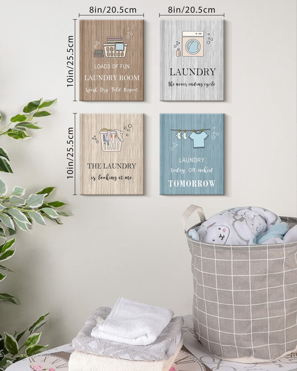 Drsoum Inspiring Wall Art Natural Framed Characters Wall Printing Ready to Hang Bedroom Hallway Decor 8x10in4pcs