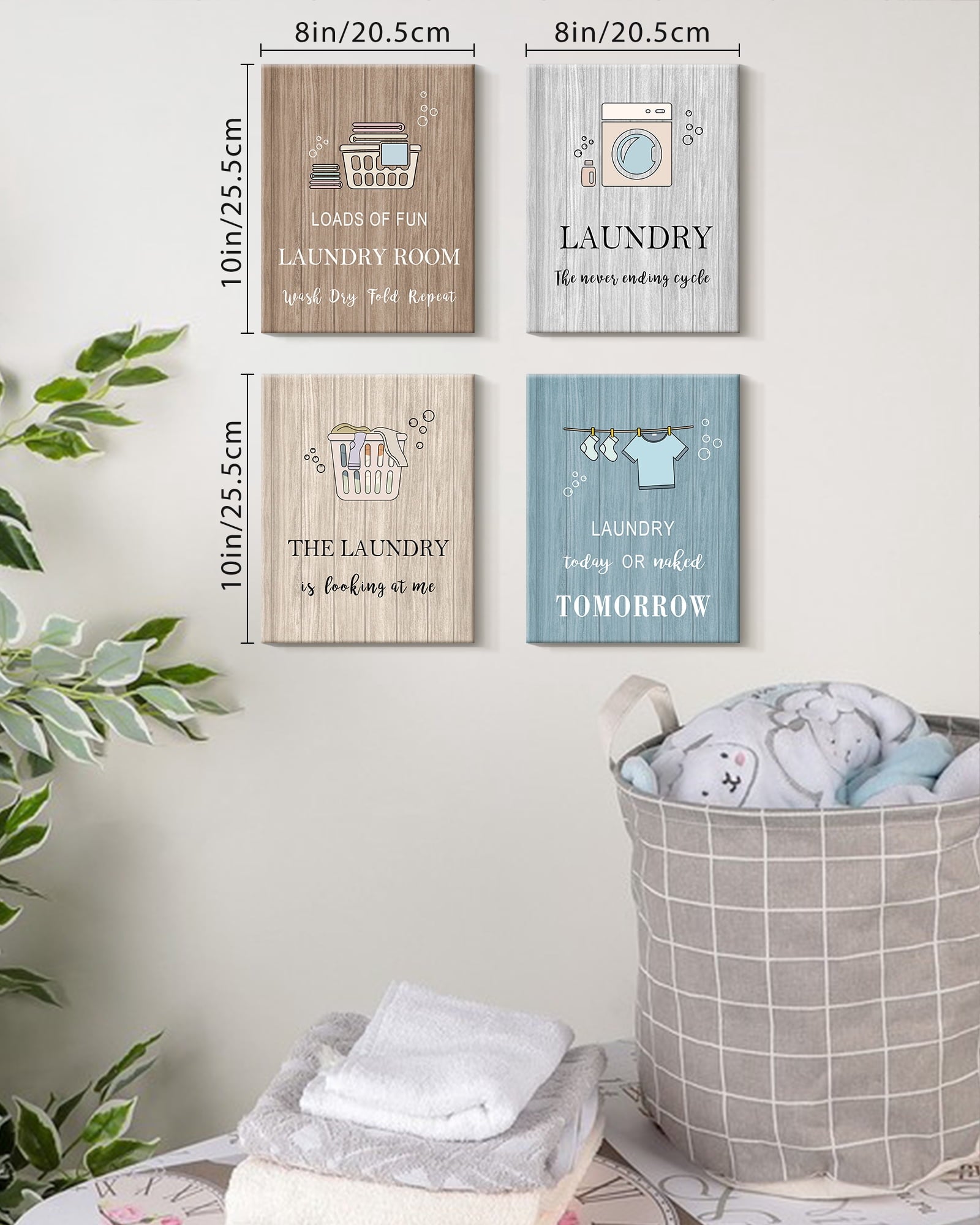 Drsoum Inspiring Wall Art Natural Framed Characters Wall Printing Ready to Hang Bedroom Hallway Decor 8x10in4pcs