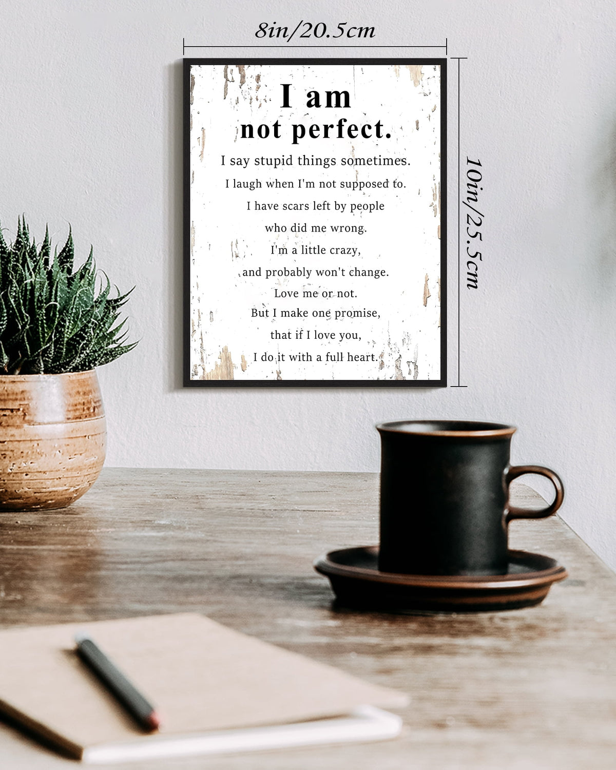 Drsoum Inspirational Wall Art Decor Motivational Positive Quote Sayings Prints Art Encouraging Posters Office Ready to Hang 8x10in Black Framed