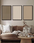 Drsoum 16x24in3pcs Black Framed Minimalist Abstract Modern Boho Neutral Line Decor Geometric Artwork Wall Art