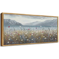 Drsoum 20x40in Natural Framed Wild Floral Wall Art Coastal wall decor Prints Farmhouse Hallways Dining Rooms Bedroom Living Rooms Decor