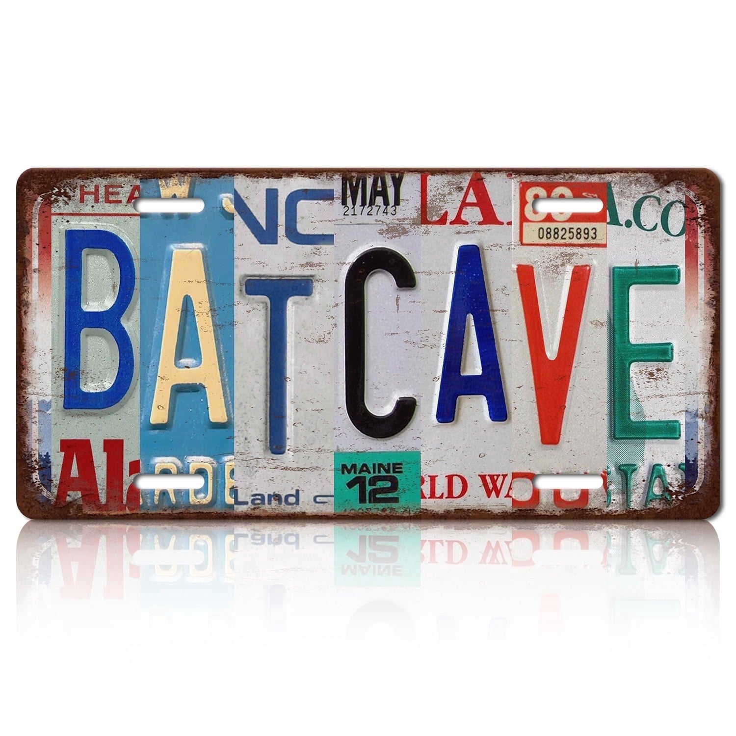 Drsoum Bat Cave Vintage Metal Sign 6x12 Inch Cave Wall Decor