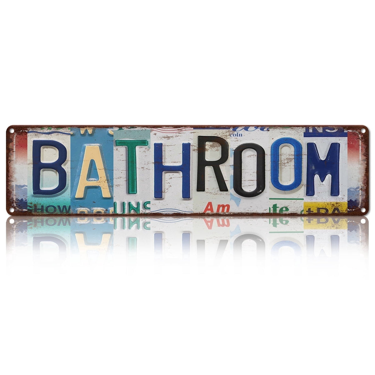 Drsoum Bathroom Vintage Metal Sign 4x16 Vintage Restroom Decor