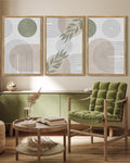 Drsoum Boho Botanical Wall Art 16x24in3pcs Natural Framed Mid Century Modern Abstract Boho Decor Bohemian Line Wall Painting Living Room Bedroom