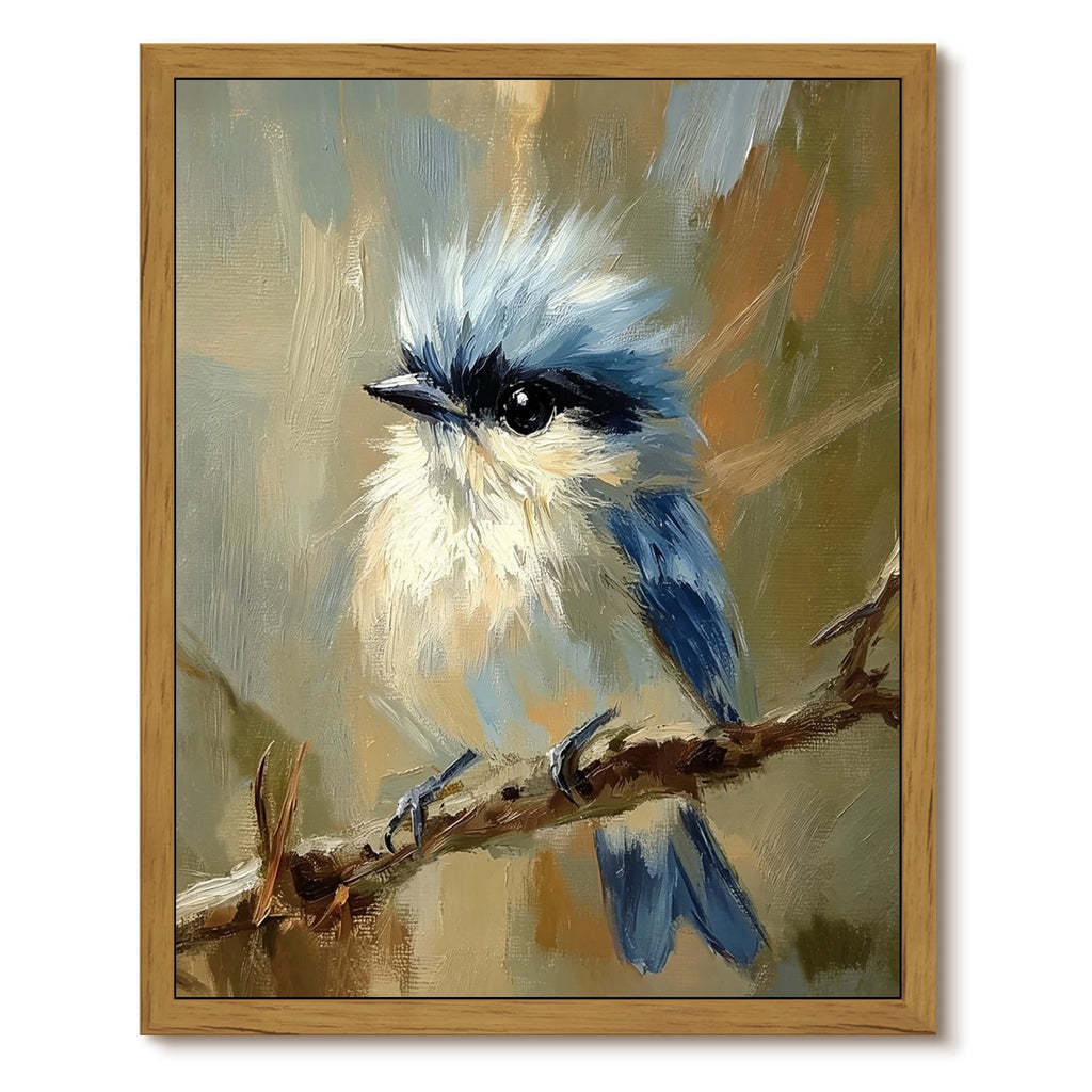 Drsoum Canvas Wall Art Vintage Bird Painting Framed Floral Art 8x10 Inch