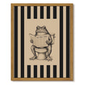Drsoum Funny Frog Bathroom Wall Art Framed Canvas Print 8x10 Inch