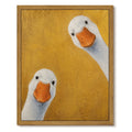 Drsoum Funny Goose Wall Art Peeking Ducks Gold Decor 8x10