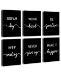 Drsoum Inspirational Office Wall Art Motivational Quotes Encouraging Sayings Framed Posters 8x10in