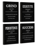 Drsoum Inspirational Office Wall Art Motivational Quotes Encouraging Sayings Framed Posters 8x10in4pcs