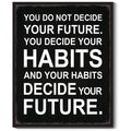 Drsoum Inspirational Wall Decor Motivational Positive Quote Sayings Prints Art Encouraging Office Home Decor 8x10in Black Framed