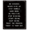 Drsoum Inspirational Wall Decor Motivational Positive Quote Sayings Prints Art Encouraging Posters Office Home Decor 8x10in Black Framed