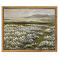 Drsoum Landscape Artwork Wall Art Prairie in Full Bloom Prints Farmhouse Kitchen Bathroom Office Decor - 8x10in Natural Framed