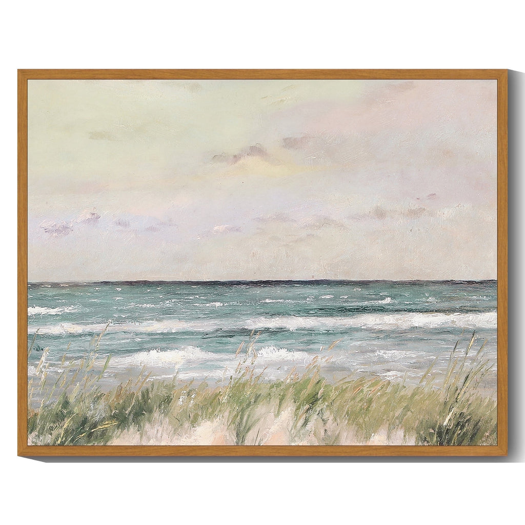 Drsoum Landscape Sea Coast Wall Art 11x14in Nature Framed Coastal Classic Wall Prints Modern Farmhouse Kitchen Bathroom Office Decor