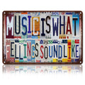 Drsoum MUSIC IS WHAT FEELINGS SOUND LIKE Vintage Metal Sign Wall Art 8x12 Inch