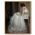 Drsoum Medieval Lady Country Room Art 11x14in Nature Framed Classic Prints Bathroom Office Decor