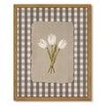 Drsoum Neutral Tulip Wall Art Framed Canvas Print 8x10 Inch