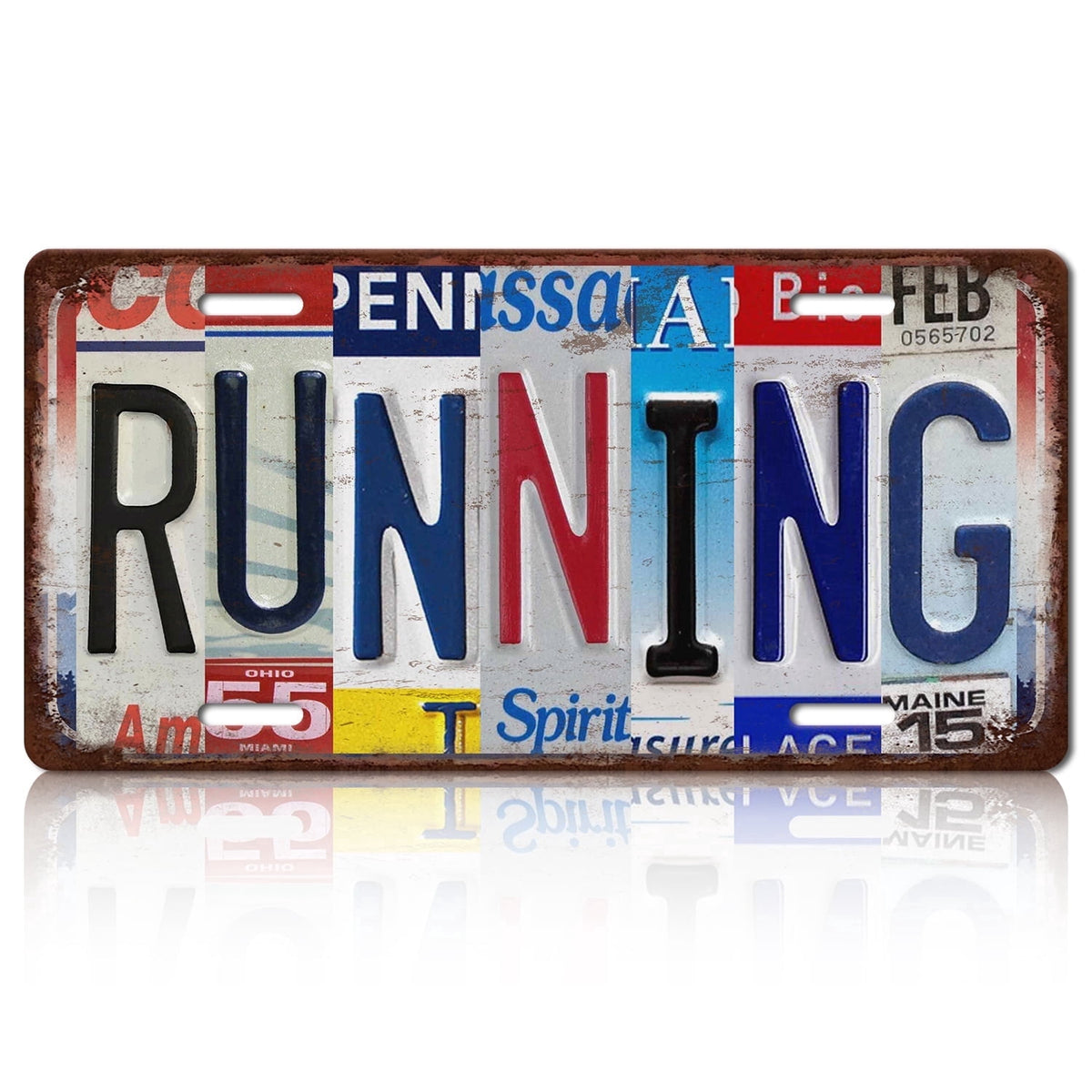 Drsoum Running Vintage Metal Sign 6x12 Inch Running Wall Decor