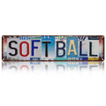 Drsoum Softball Tin Sign Retro Metal Wall Decor 4x16in Sports Bar Art
