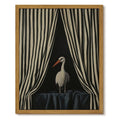 Drsoum Stork Vintage Framed Canvas Wall Art 12x16 Inch