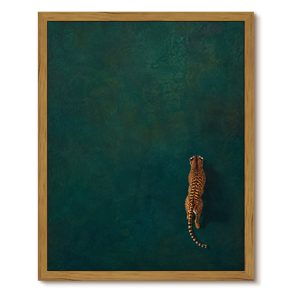 Drsoum Tiger Wall Art Framed Canvas Print 12x16 Inch