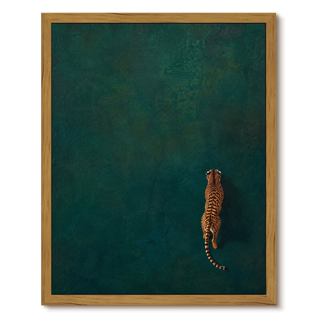 Drsoum Tiger Wall Art Framed Canvas Print 8x10 Inch