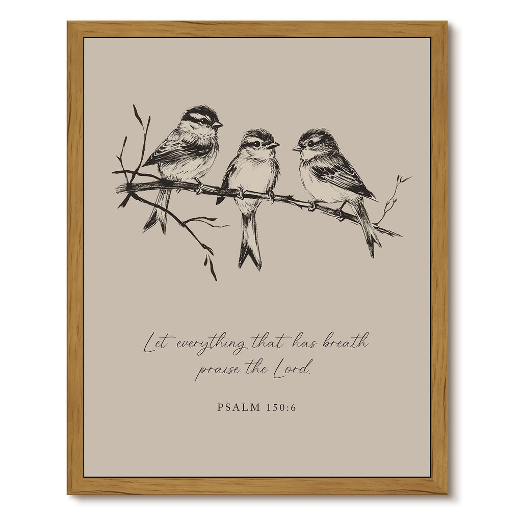 Drsoum Vintage Bible Verse Framed Canvas Wall Art 8x10 Inch