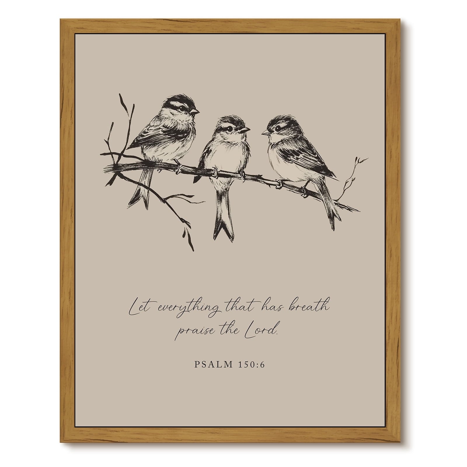 Drsoum Vintage Bible Verse Framed Canvas Wall Art 8x10 Inch