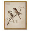 Drsoum Vintage Bird Canvas Art Framed Botanical Print 8x10 Inch