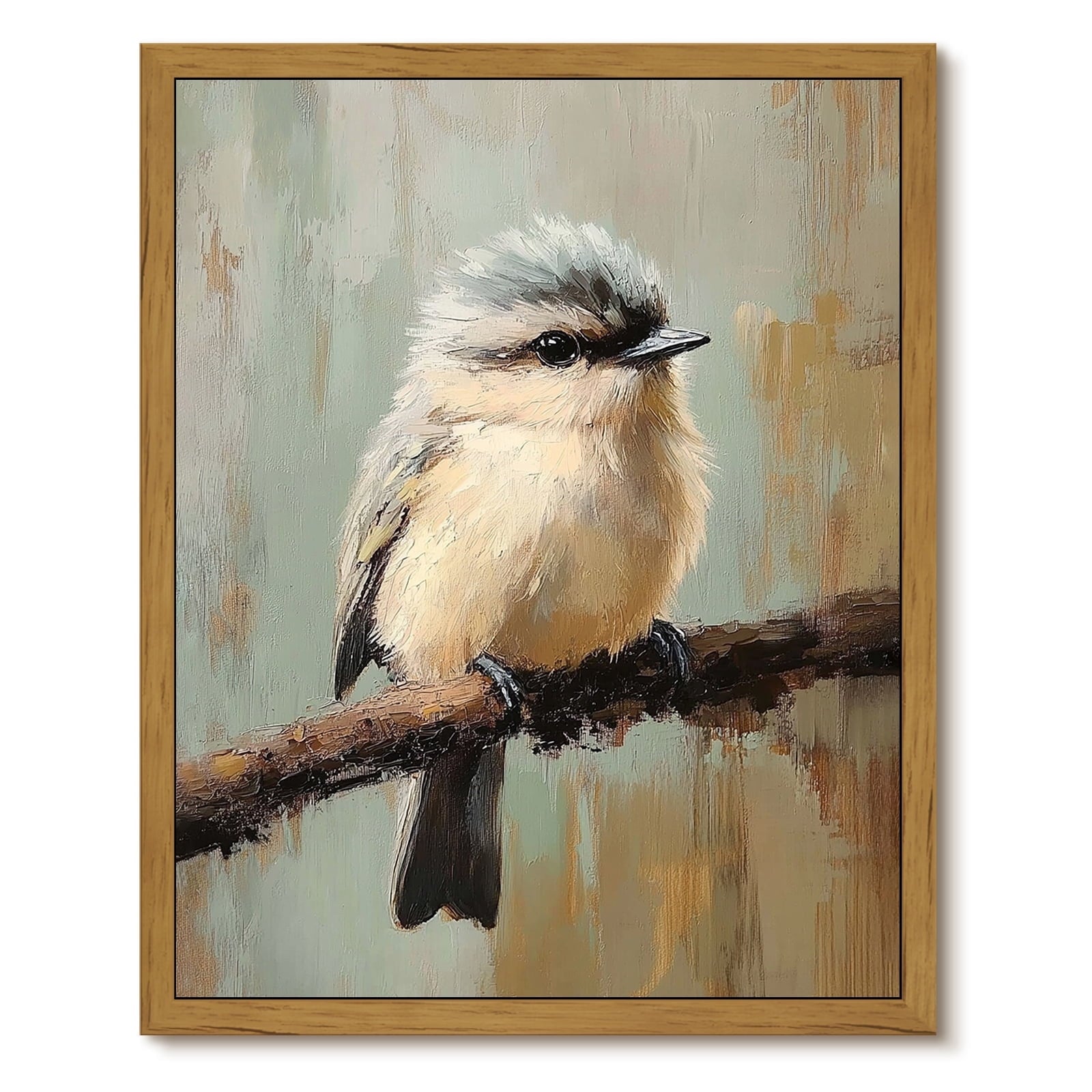 Drsoum Vintage Bird Framed Wall Art Botanical Canvas Print 12x16