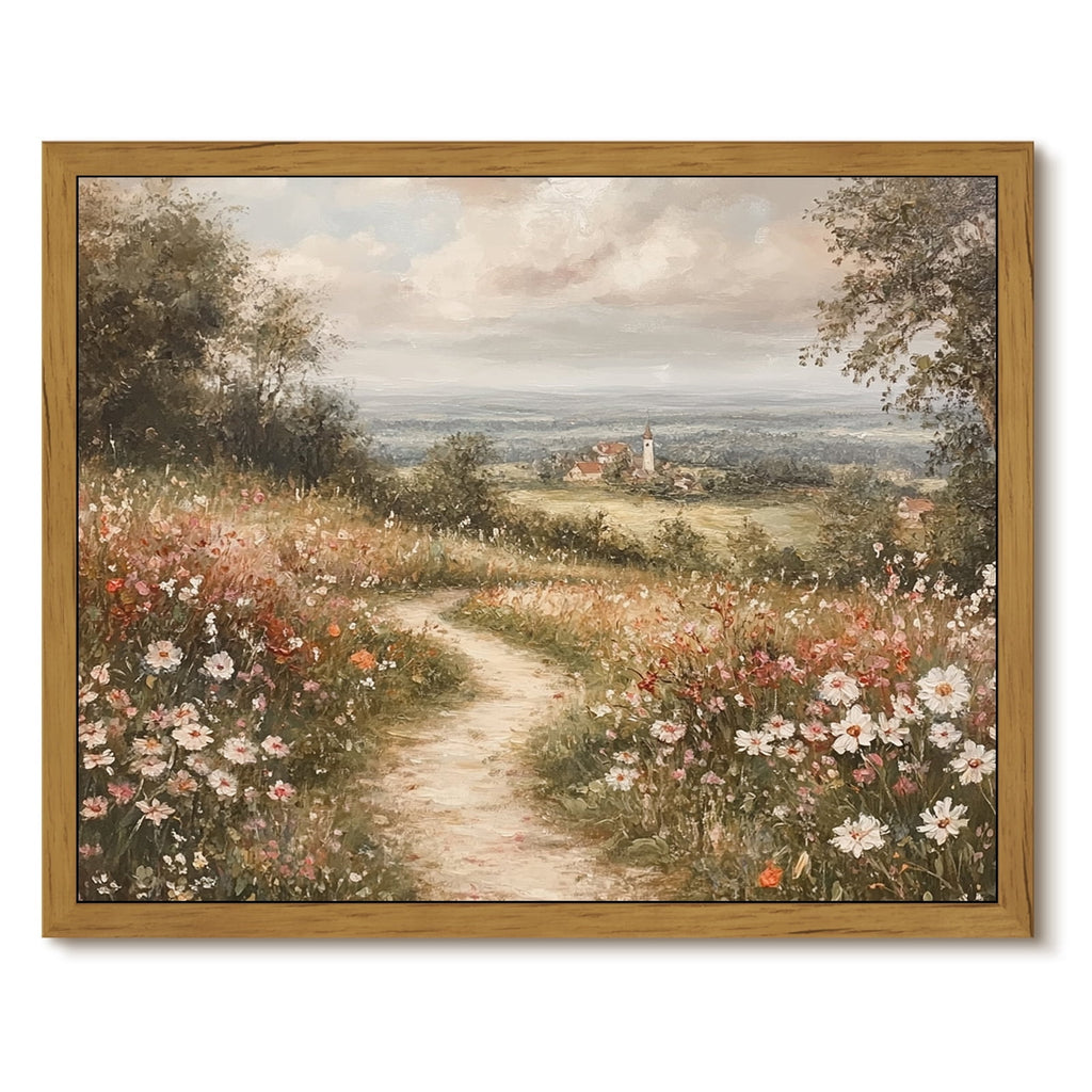Drsoum Vintage Landscape Framed Canvas Wall Art 8x10 Inch