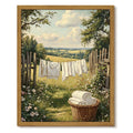 Drsoum Vintage Laundry Room Wall Art Framed Landscape Canvas Print 8x10 Inch