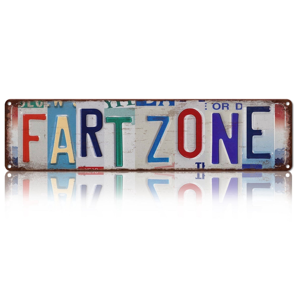 Drsoum Vintage Tin Sign Novelty Retro License Plate Wall Decor Funny Bar Mancave Garage 16x40cm